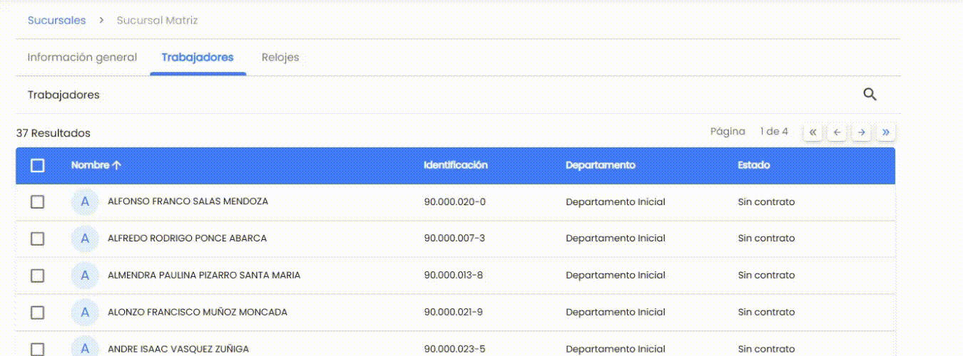 Workera-Compañía-Sucursal-Listado-Trabajadores