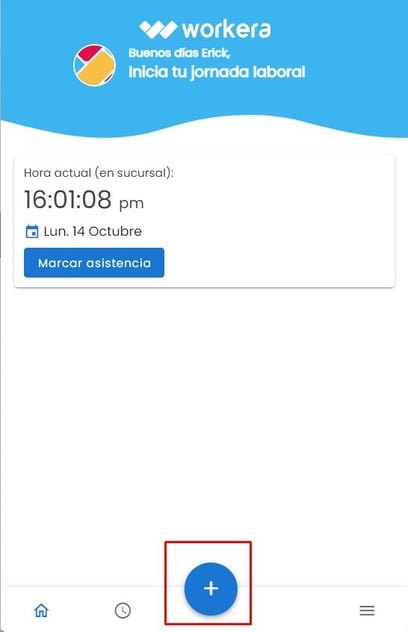 Workera-Justificación-Inasistencia-Botón-Azul