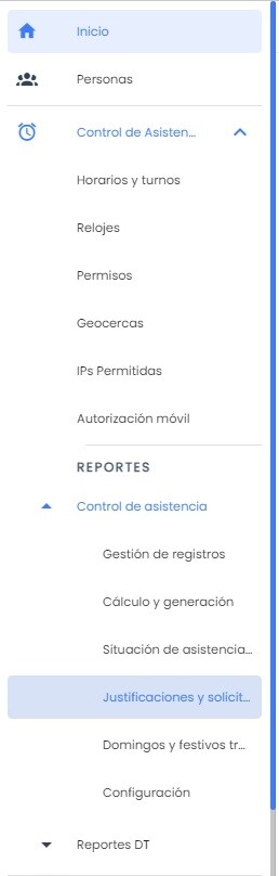 Workera-Menú-Justificaciones-Solicitudes-Ruta