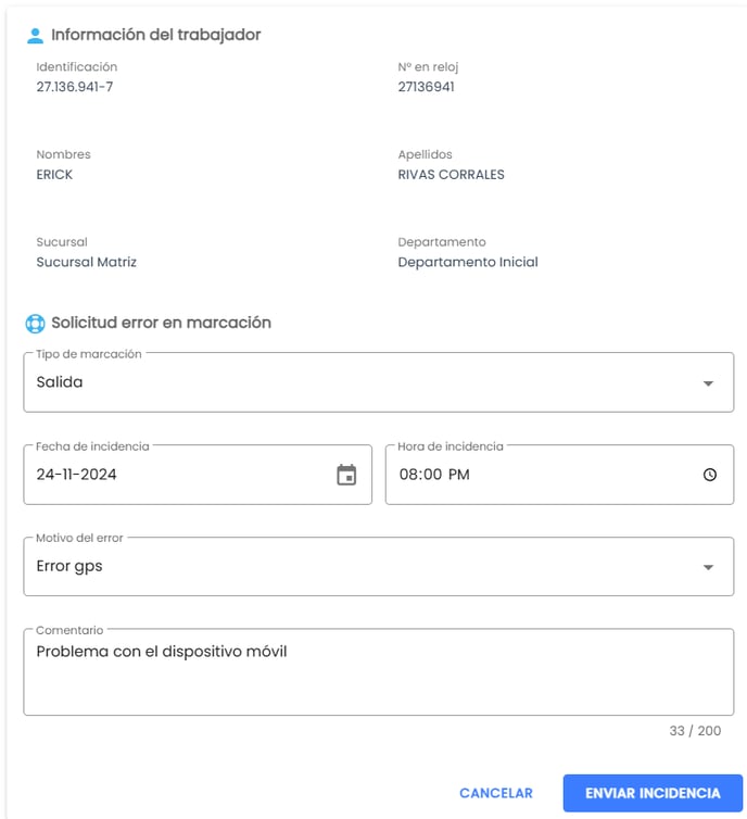 Workera-PortalIncidencias-Datos-Información